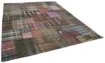 Chaput Patchwork Multi Renk Pamuk Üzerine Yün El Dokuma Kilim-330x412 - Görsel 2