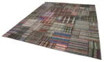 Chaput Patchwork Multi Renk Pamuk Üzerine Yün El Dokuma Kilim-330x412 - Görsel 3