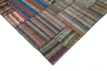Chaput Patchwork Multi Renk Pamuk Üzerine Yün El Dokuma Kilim-330x412 - Görsel 4