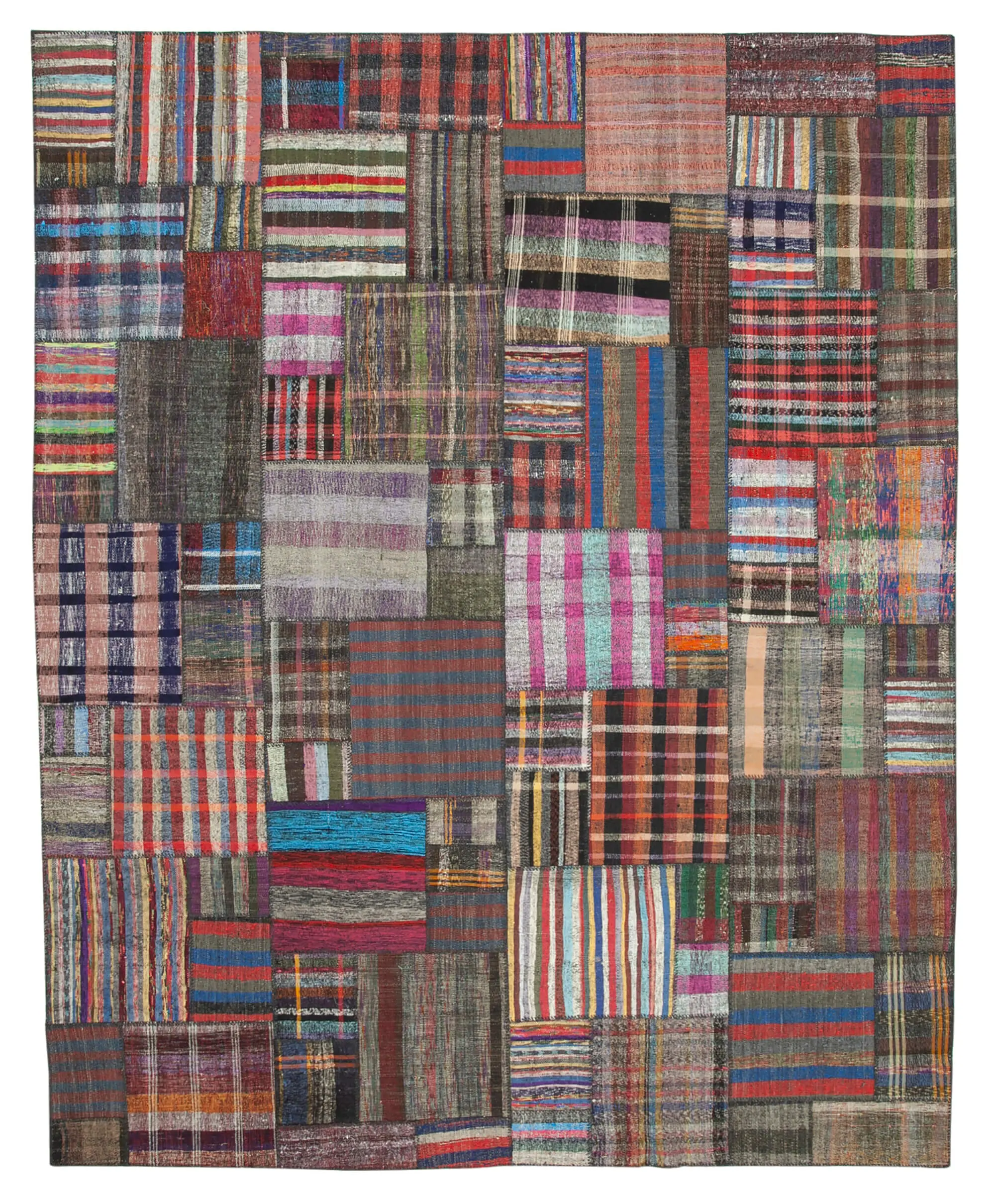 Rc_36967_1_Multicolor_Oriental_Kilim_Patchwork_Rugs Chaput Patchwork Multi Renk Pamuk Üzerine Yün El Dokuma Kilim-329x408 - Görsel 1