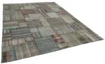 Chaput Patchwork Multi Renk Pamuk Üzerine Yün El Dokuma Kilim-332x412 - Görsel 2