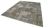 Chaput Patchwork Multi Renk Pamuk Üzerine Yün El Dokuma Kilim-332x412 - Görsel 3