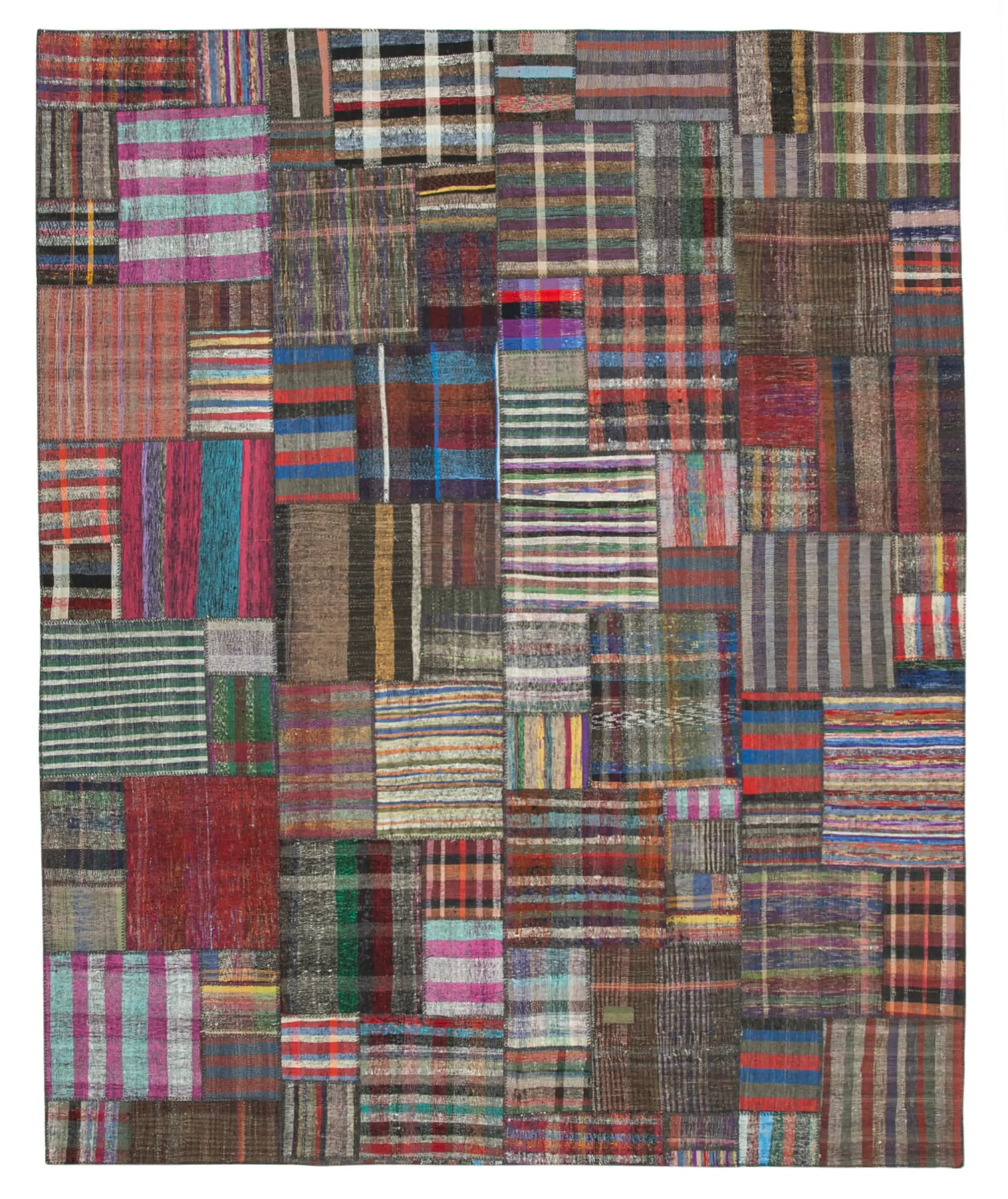 Rc_36969_1_Multicolor_Oriental_Kilim_Patchwork_Rugs Chaput Patchwork Multi Renk Pamuk Üzerine Yün El Dokuma Kilim-330x409 - Görsel 1