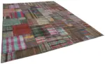 Chaput Patchwork Multi Renk Pamuk Üzerine Yün El Dokuma Kilim-330x409 - Görsel 2