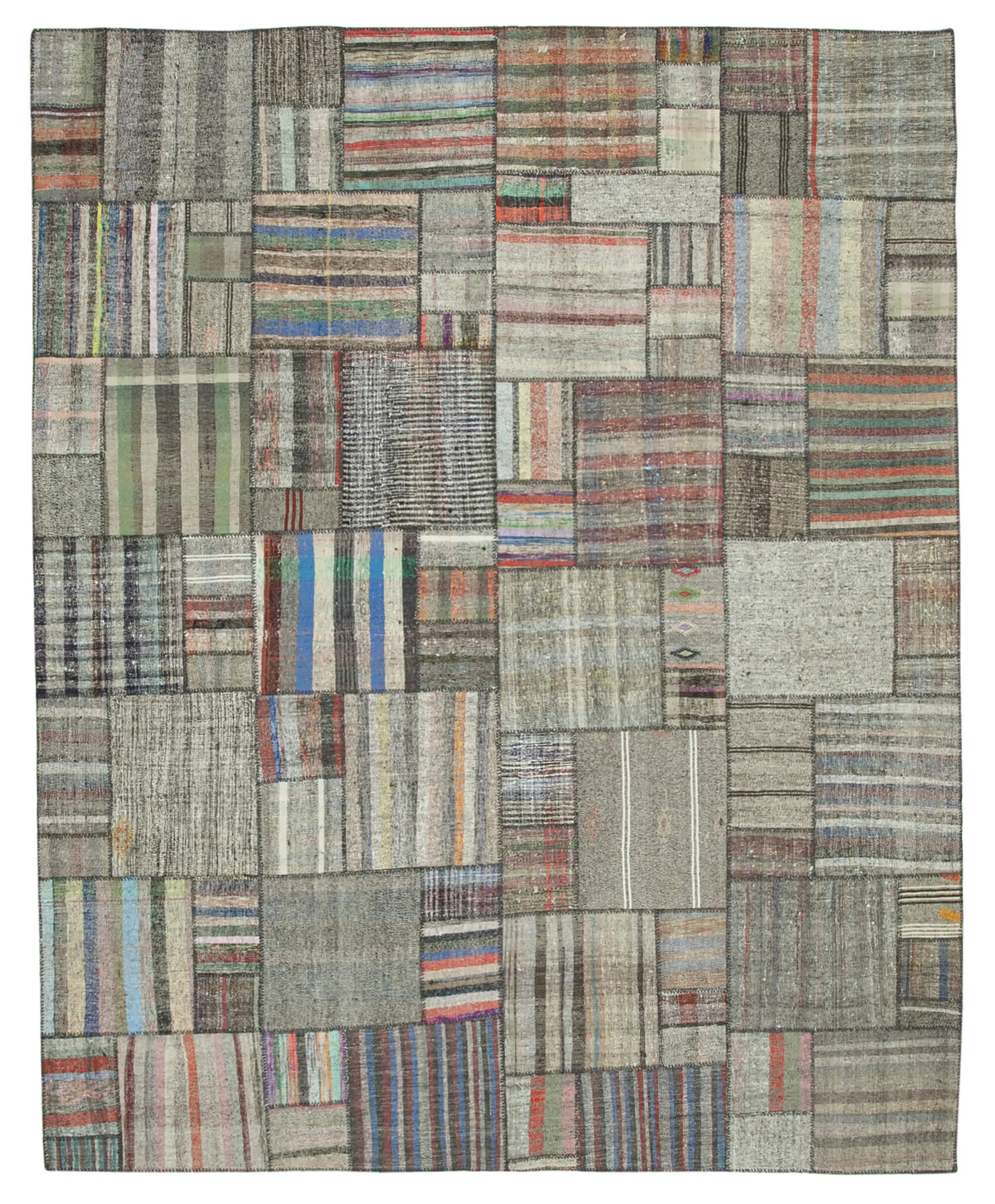 Rc_36970_1_Multicolor_Oriental_Kilim_Patchwork_Rugs Chaput Patchwork Multi Renk Pamuk Üzerine Yün El Dokuma Kilim-327x407 - Görsel 1