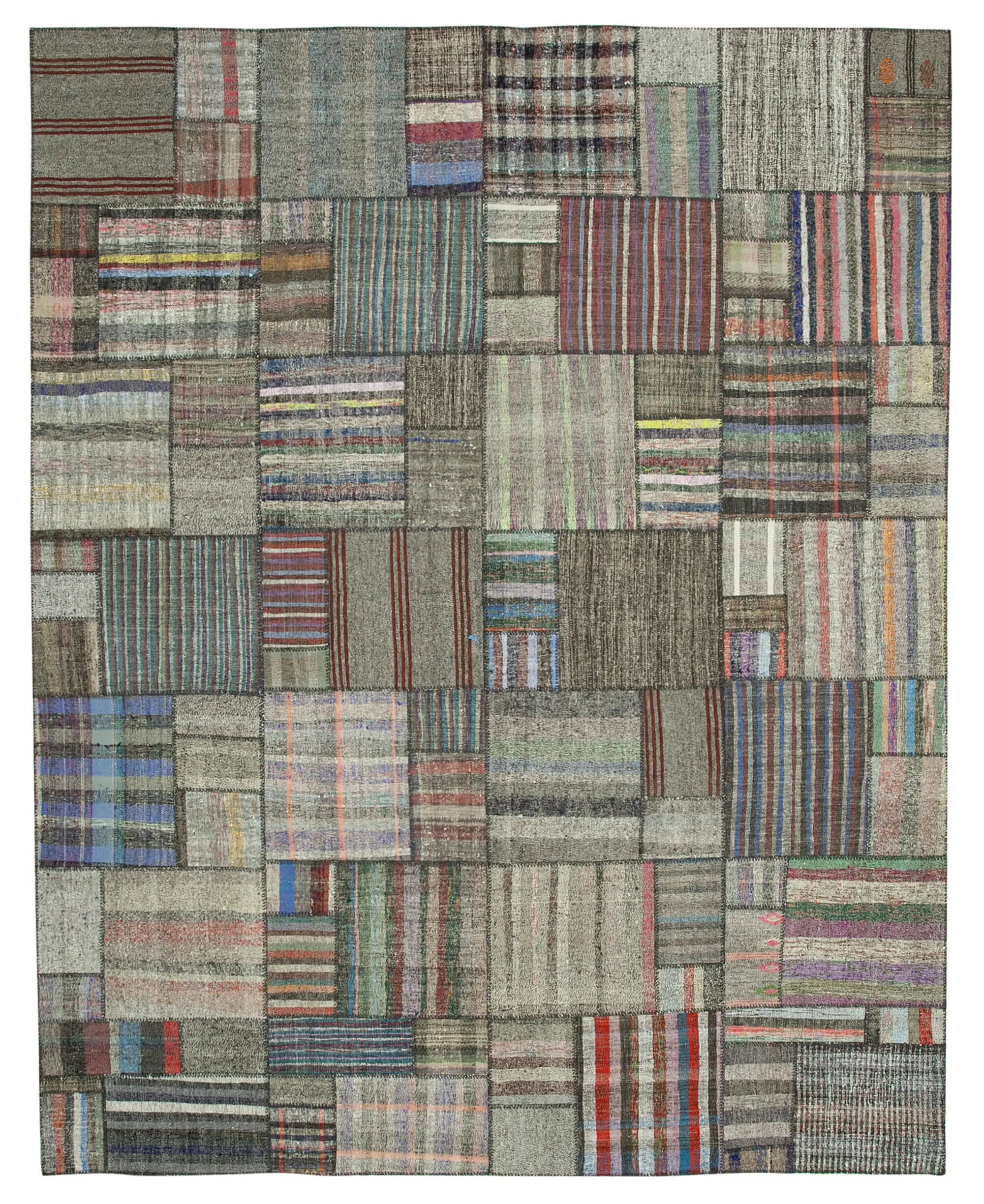 Rc_36972_1_Multicolor_Oriental_Kilim_Patchwork_Rugs Chaput Patchwork Multi Renk Pamuk Üzerine Yün El Dokuma Kilim-330x416 - Görsel 1