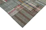 Chaput Patchwork Multi Renk Pamuk Üzerine Yün El Dokuma Kilim-330x416 - Görsel 4