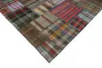 Chaput Patchwork Multi Renk Pamuk Üzerine Yün El Dokuma Kilim-330x401 - Görsel 4
