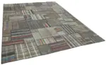 Chaput Patchwork Multi Renk Pamuk Üzerine Yün El Dokuma Kilim-328x414 - Görsel 2