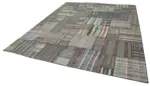 Chaput Patchwork Multi Renk Pamuk Üzerine Yün El Dokuma Kilim-328x414 - Görsel 3