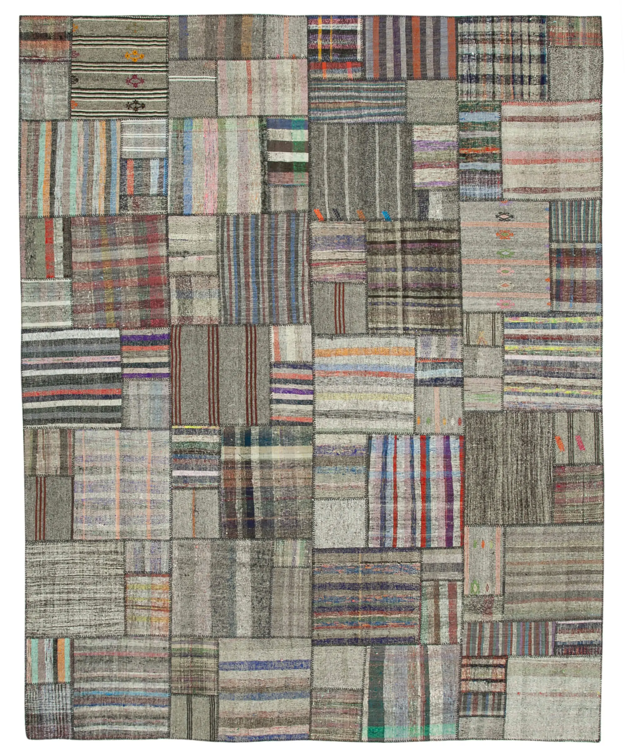 Rc_36975_1_Multicolor_Oriental_Kilim_Patchwork_Rugs Chaput Patchwork Multi Renk Pamuk Üzerine Yün El Dokuma Kilim-330x415 - Görsel 1