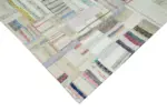 Chaput Patchwork Bej Renk Pamuk Üzerine Yün El Dokuma Kilim-244x351 - Görsel 4