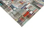 Chaput Patchwork Multi Renk Pamuk Üzerine Yün El Dokuma Kilim-241x351 - Görsel 4