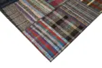 Chaput Patchwork Multi Renk Pamuk Üzerine Yün El Dokuma Kilim-250x362 - Görsel 4