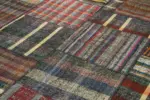 Chaput Patchwork Multi Renk Pamuk Üzerine Yün El Dokuma Kilim-250x362 - Görsel 5