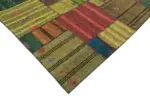 Chaput Patchwork Multi Renk Pamuk Üzerine Yün El Dokuma Kilim-250x352 - Görsel 4