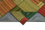 Chaput Patchwork Multi Renk Pamuk Üzerine Yün El Dokuma Kilim-250x352 - Görsel 6