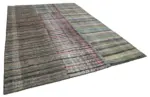 Chaput Patchwork Multi Renk Pamuk Üzerine Yün El Dokuma Kilim-249x360 - Görsel 2