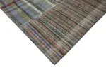 Chaput Patchwork Multi Renk Pamuk Üzerine Yün El Dokuma Kilim-249x360 - Görsel 4