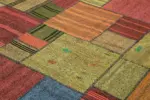 Chaput Patchwork Multi Renk Pamuk Üzerine Yün El Dokuma Kilim-248x351 - Görsel 5