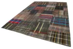 Chaput Patchwork Multi Renk Pamuk Üzerine Yün El Dokuma Kilim-249x361 - Görsel 3