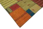Chaput Patchwork Multi Renk Pamuk Üzerine Yün El Dokuma Kilim-249x354 - Görsel 4