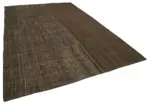 Kıl Çizgili Kahverengi Keçi Kılı İpliğinden El Dokuma Kilim-238x360 - Görsel 2