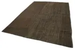 Kıl Çizgili Kahverengi Keçi Kılı İpliğinden El Dokuma Kilim-238x360 - Görsel 3