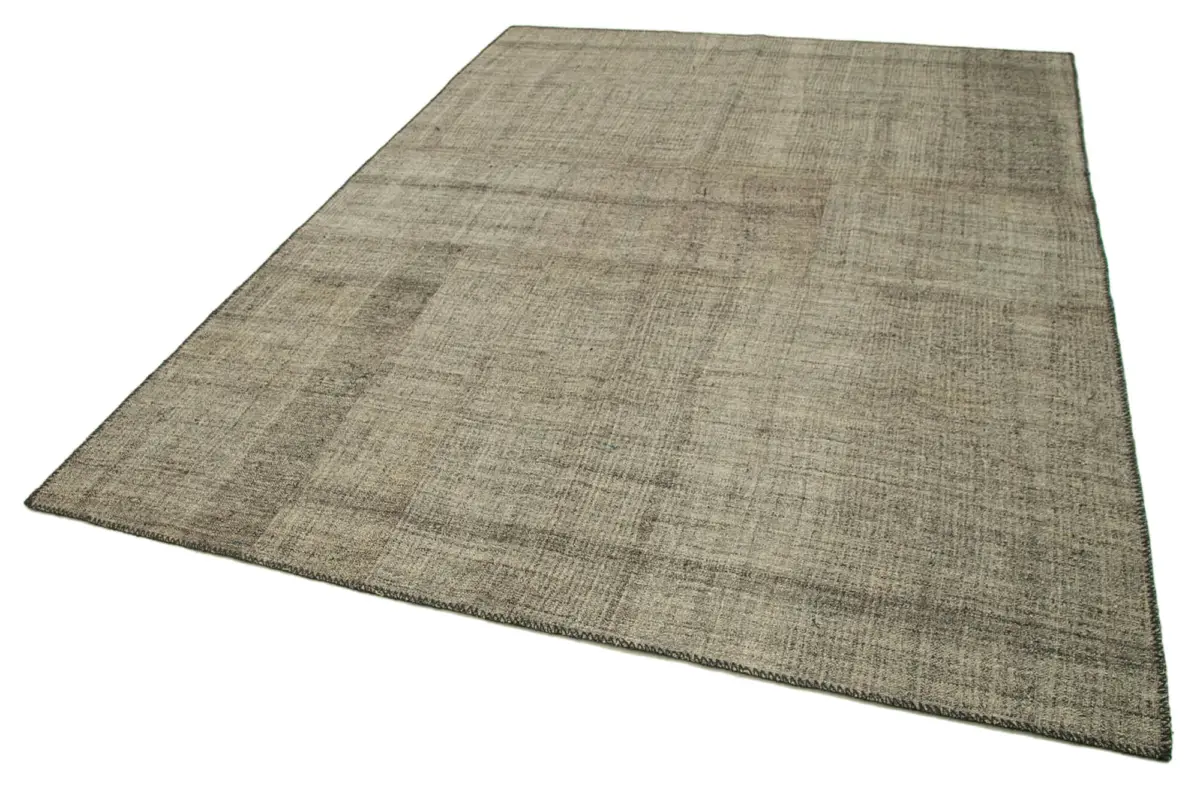 Kıl Çizgili Kahverengi Keçi Kılı İpliğinden El Dokuma Kilim-205x275 - Görsel 3