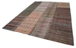 Chaput Patchwork Multi Renk Pamuk Üzerine Yün El Dokuma Kilim-264x364 - Görsel 3