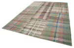 Chaput Patchwork Multi Renk Pamuk Üzerine Yün El Dokuma Kilim-248x358 - Görsel 3