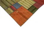 Chaput Patchwork Multi Renk Pamuk Üzerine Yün El Dokuma Kilim-248x351 - Görsel 4