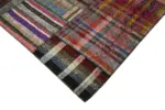 Chaput Patchwork Multi Renk Pamuk Üzerine Yün El Dokuma Kilim-176x248 - Görsel 4