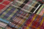 Chaput Patchwork Multi Renk Pamuk Üzerine Yün El Dokuma Kilim-176x248 - Görsel 5
