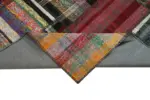 Chaput Patchwork Multi Renk Pamuk Üzerine Yün El Dokuma Kilim-176x248 - Görsel 6