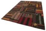 Anadolu Patchwork Multi Renk Pamuk Üzerine Yün El Dokuma Kilim-224x331 - Görsel 3