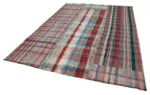 Chaput Patchwork Multi Renk Pamuk Üzerine Yün El Dokuma Kilim-235x320 - Görsel 3