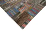 Chaput Patchwork Multi Renk Pamuk Üzerine Yün El Dokuma Kilim-261x378 - Görsel 4