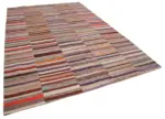 Chaput Patchwork Multi Renk Pamuk Üzerine Yün El Dokuma Kilim-238x362 - Görsel 2