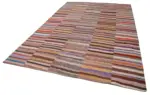 Chaput Patchwork Multi Renk Pamuk Üzerine Yün El Dokuma Kilim-238x362 - Görsel 3