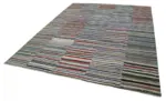 Chaput Patchwork Multi Renk Pamuk Üzerine Yün El Dokuma Kilim-330x440 - Görsel 3