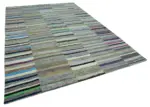 Chaput Patchwork Multi Renk Pamuk Üzerine Yün El Dokuma Kilim-230x342 - Görsel 2