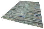 Chaput Patchwork Multi Renk Pamuk Üzerine Yün El Dokuma Kilim-230x342 - Görsel 3