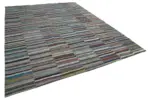 Chaput Patchwork Multi Renk Pamuk Üzerine Yün El Dokuma Kilim-346x466 - Görsel 2