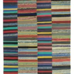 Chaput Patchwork Multi Renk Pamuk Üzerine Yün El Dokuma Kilim-180x292