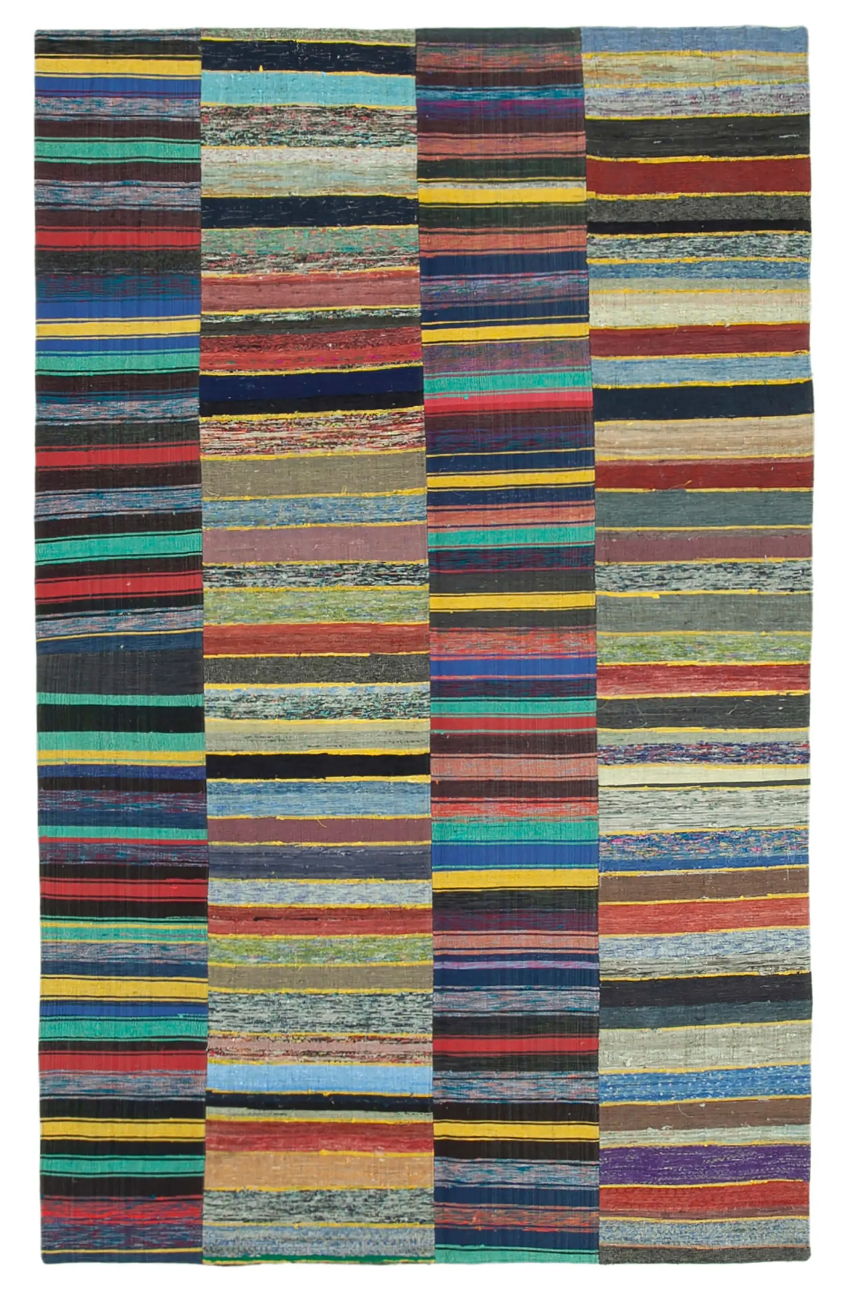 Rc_37044_0_Multicolor_Oriental_Kilim_Patchwork_Rugs Chaput Patchwork Multi Renk Pamuk Üzerine Yün El Dokuma Kilim-180x292 - Görsel 1