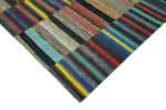 Chaput Patchwork Multi Renk Pamuk Üzerine Yün El Dokuma Kilim-180x292 - Görsel 4