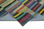 Chaput Patchwork Multi Renk Pamuk Üzerine Yün El Dokuma Kilim-180x292 - Görsel 6