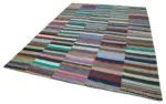 Chaput Patchwork Multi Renk Pamuk Üzerine Yün El Dokuma Kilim-230x343 - Görsel 3