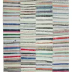 Chaput Patchwork Multi Renk Pamuk Üzerine Yün El Dokuma Kilim-267x382